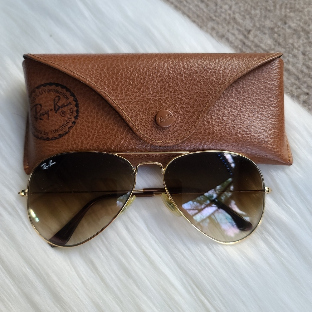 Ray-Ban Aviator Gold Brown Gradient - Picture 2 of 11